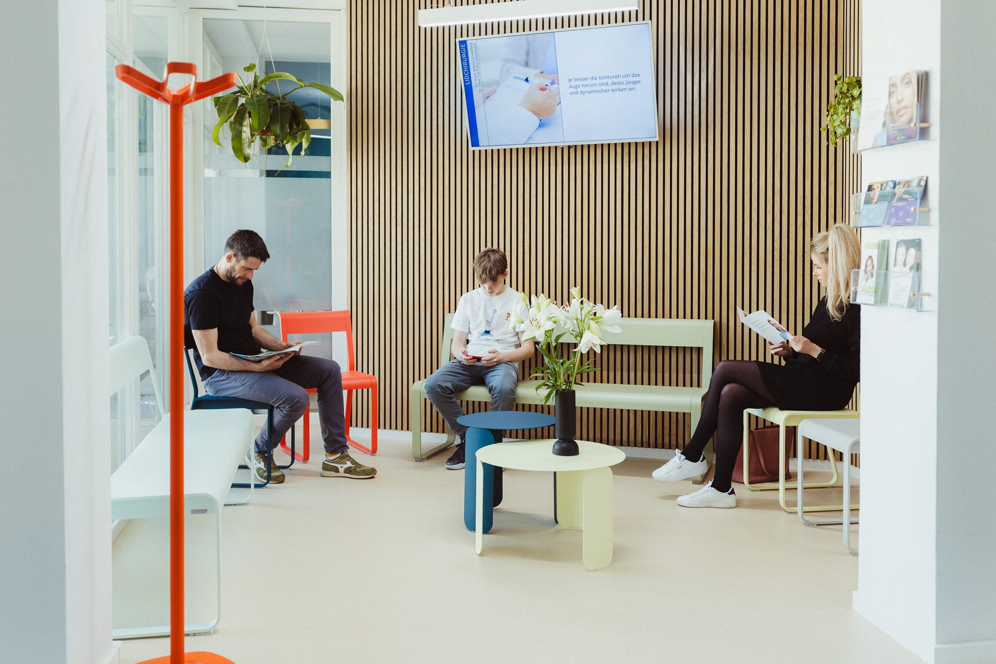 Hautarztpraxis Schönfeld & Hausmann. Der Wartebereich